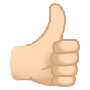 Thumbs up: light skin tone :thumbsup_tone1: 👍🏻